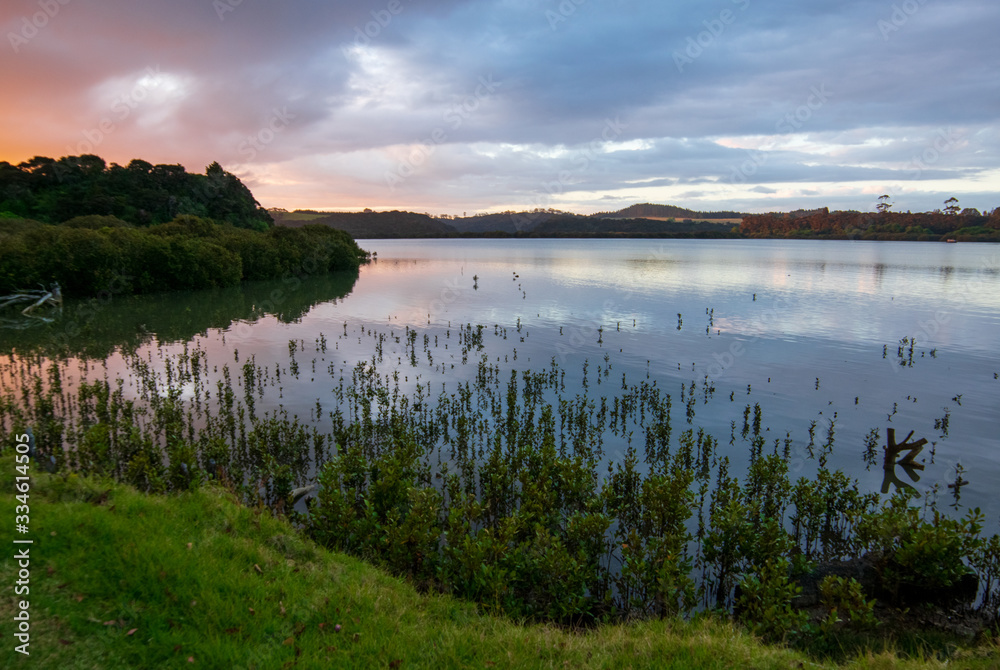 Fototapeta premium Sunset in Bay of Islands, New Zealand