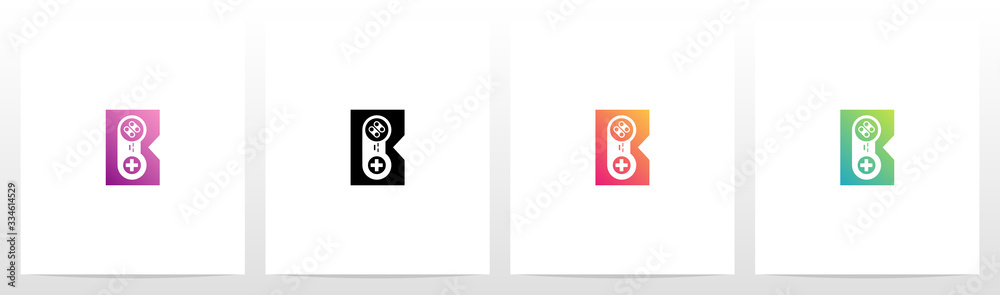 Game Controller On Letter Logo Design B Game Controller On Letter Logo Design B