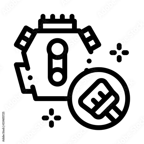 internal cleaning icon vector. internal cleaning sign. isolated contour symbol illustration