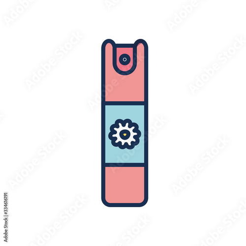 odor spray can icon, line fill style