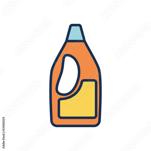 floor cleaner bottle icon, line fill style