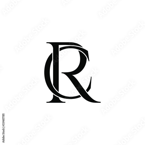 rc letter original monogram logo design