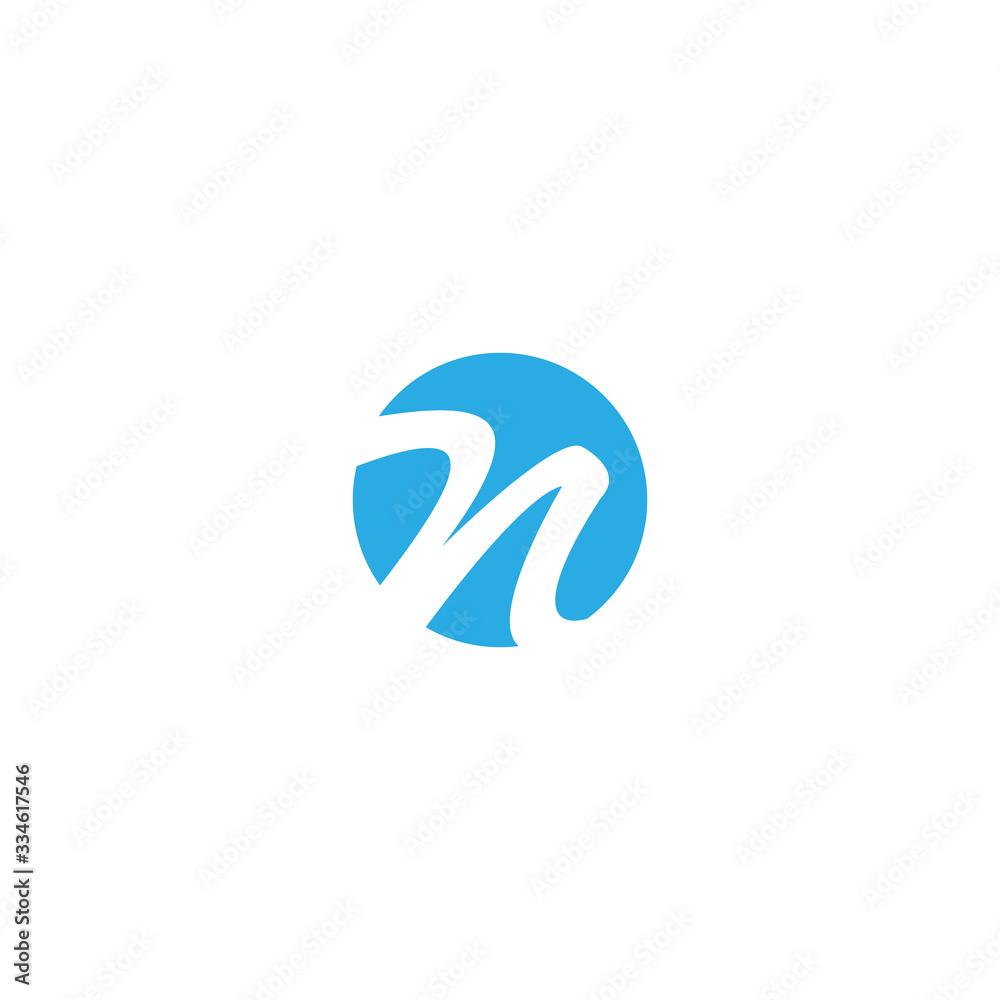 Fototapeta The N logo is elegant and simple