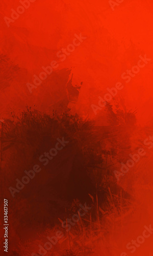 Brushed Painted Abstract Background. Brush stroked painting. Artistic vibrant and colorful wallpaper..