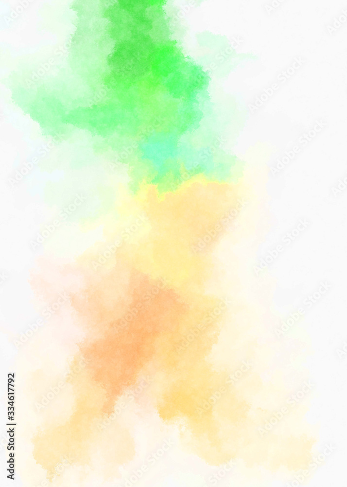 Watercolor painted background. Abstract Illustration wallpaper. Brush stroked painting. 2D Illustration.