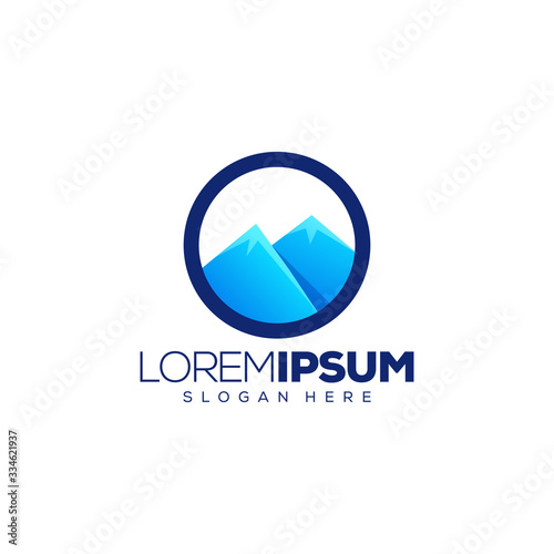 colorful mountain logo design vector illustration Free Download colorful mountain logo design vector illustration - GFXLoad