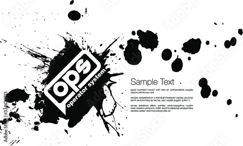 Ink splash design template