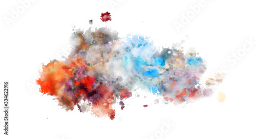 Brushed Painted Abstract Background. Brush stroked painting. Artistic vibrant and colorful wallpaper..