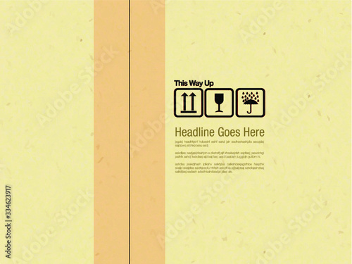 Conceptual paper texture box online delivery design template