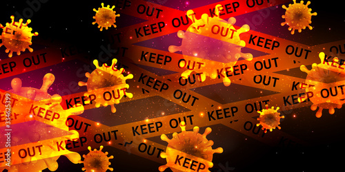 コロナ　立入禁止　ウイルス　背景
