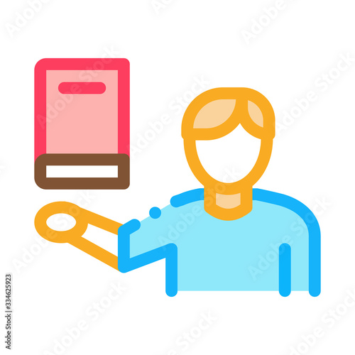 book consultant icon vector. book consultant sign. color symbol illustration