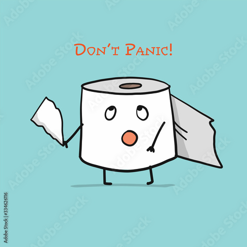 Toilet Paper. Funny Character isolated for your design
