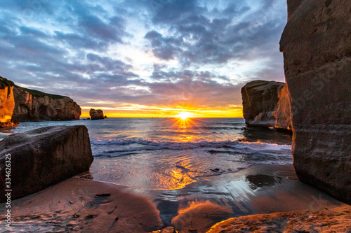 tunnel beach near dunedin, new zealand
