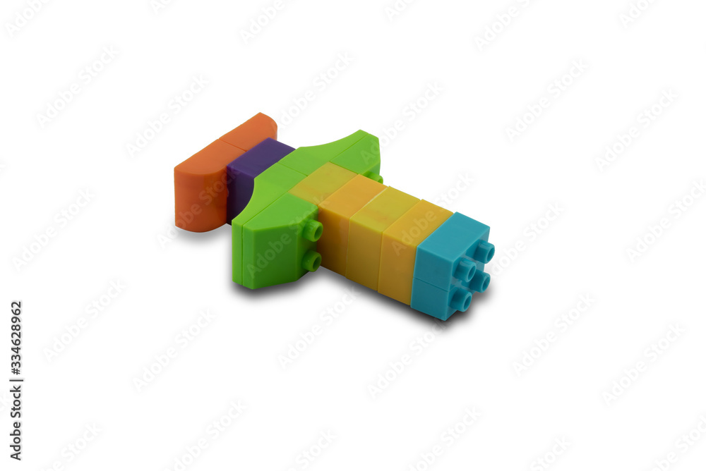 Fototapeta premium Toy colorful plastic blocks