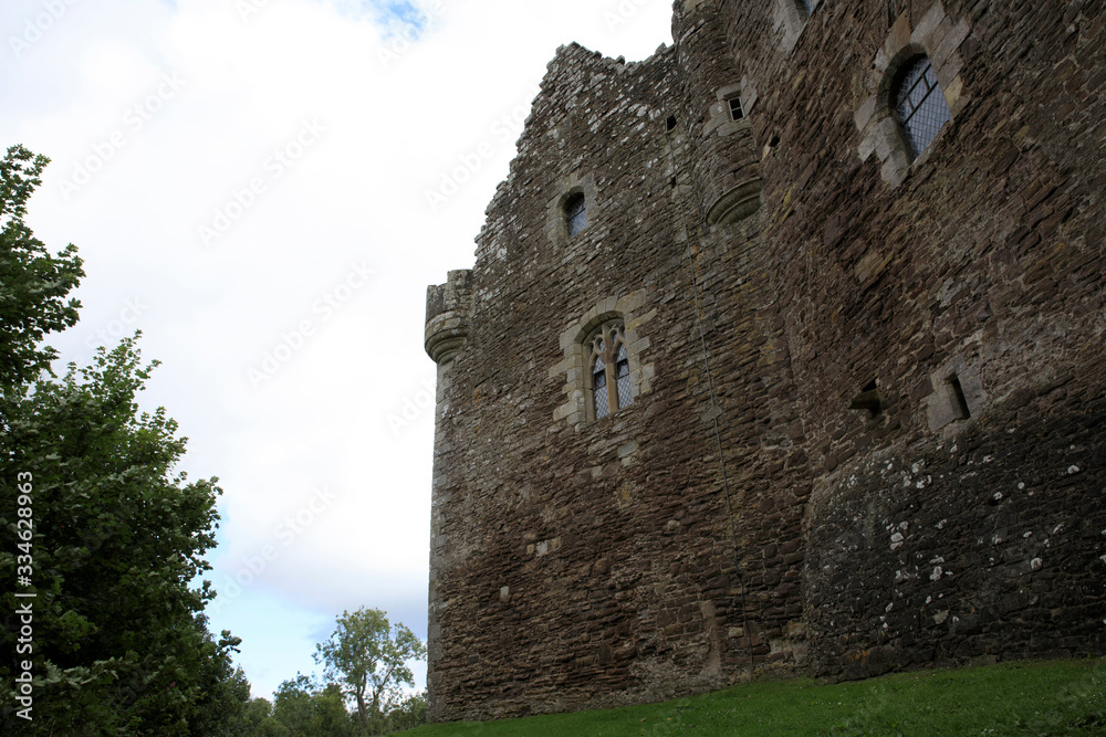 Doune (Scotland), UK - August 15, 2018: Doune Castle, Scotland, United Kingdom