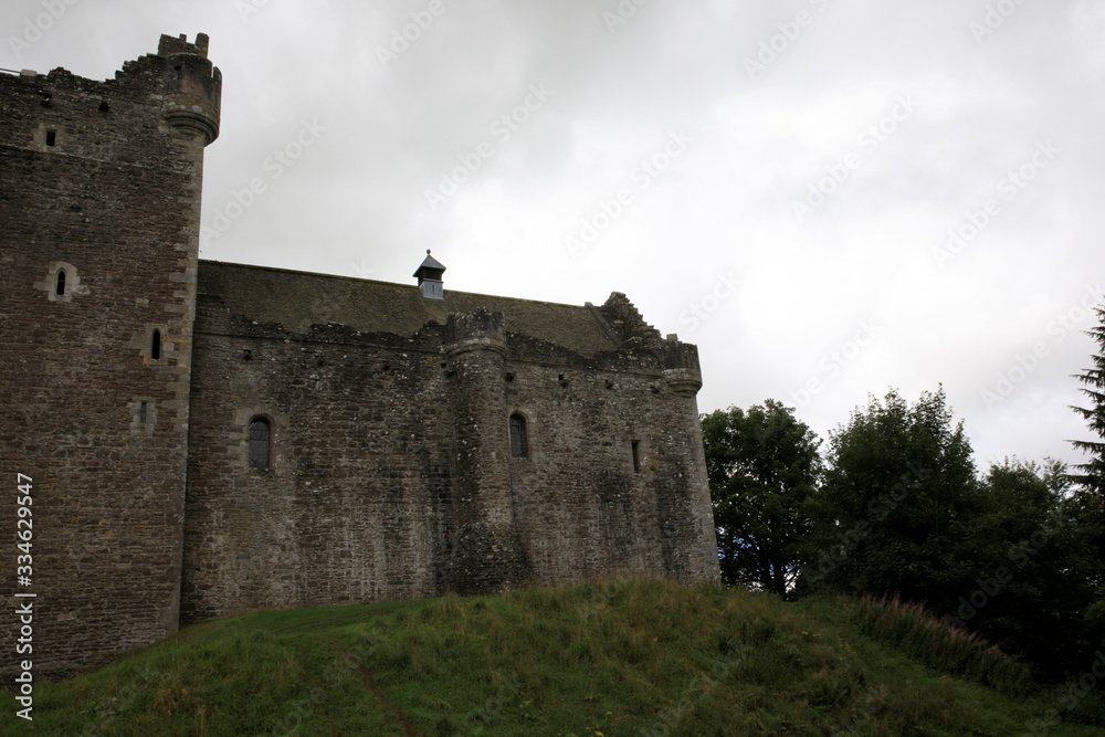 Doune (Scotland), UK - August 15, 2018: Doune Castle, Scotland, United Kingdom Doune (Scotland), UK - August 15, 2018: Doune Castle, Scotland, United Kingdom