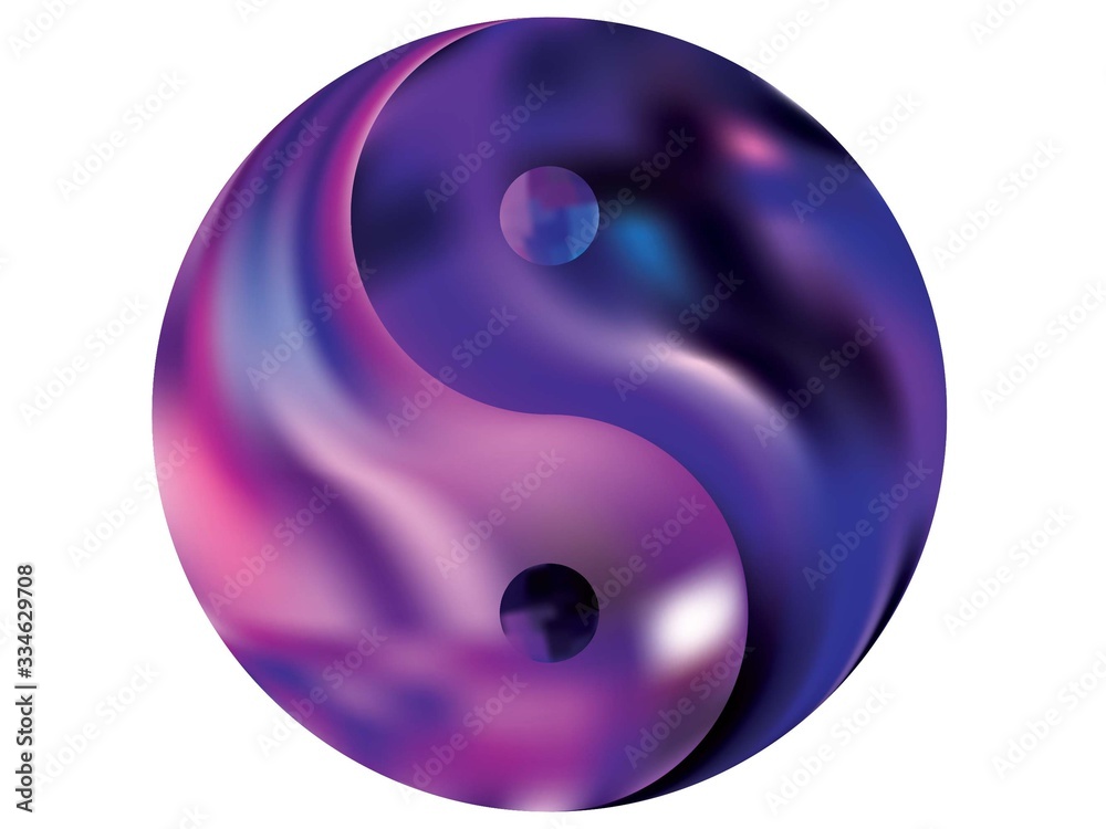 Blurred background in the form of yin yang. Blurred background in the form of yin yang.