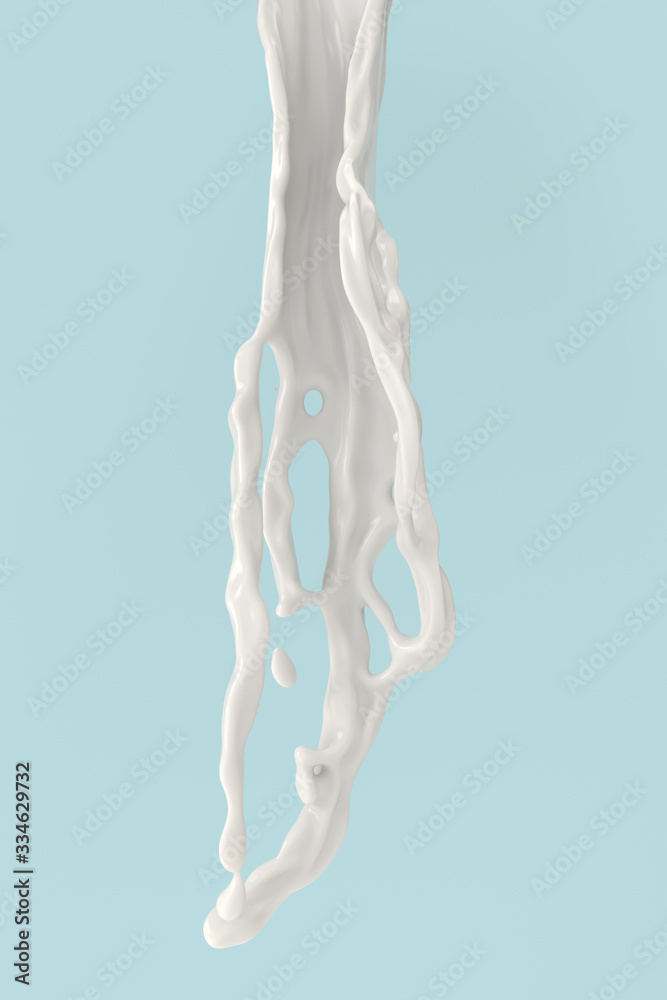 Splash of white milk or yogurt include Clipping path, 3d illustration. Splash of white milk or yogurt include Clipping path, 3d illustration.