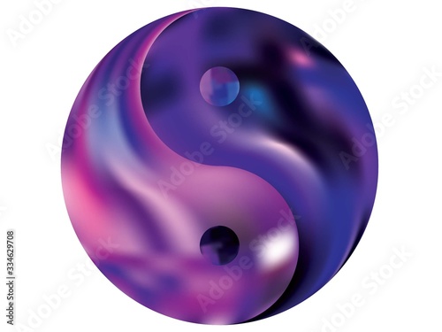 Blurred background in the form of yin yang.