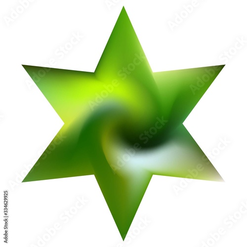 Gradient background in the form of hexagram.
