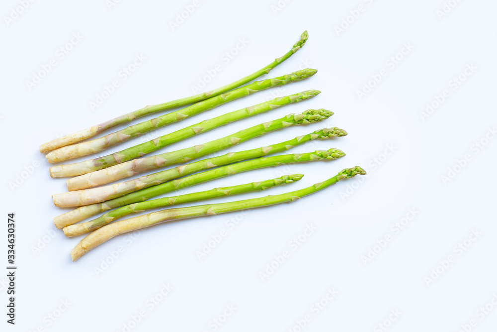 Fresh asparagus isolated on white background. Fresh asparagus isolated on white background.