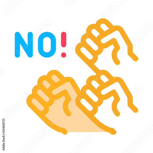 mutual protest of people icon vector. mutual protest of people sign. color symbol illustration