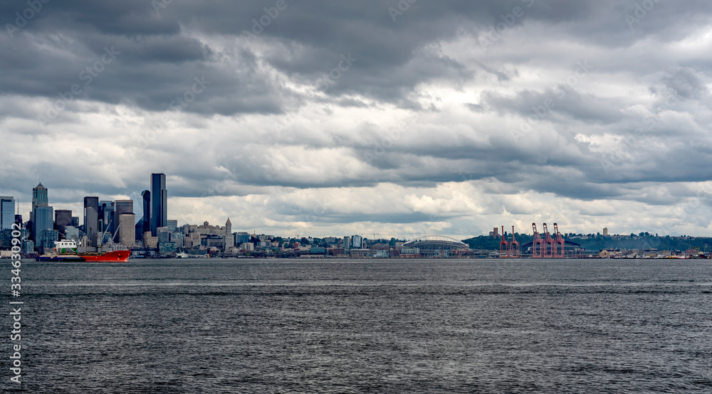 Naklejka premium Seattle skyline #1