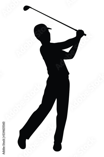 Golf player silhouette