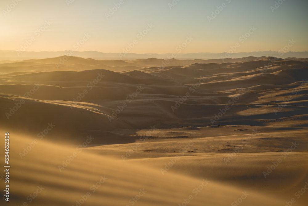Great Sand Dunes National Park Colorado in Sunset