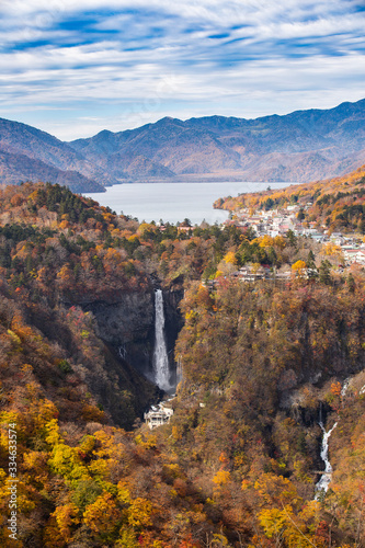 Kegon fall, the most famous waterfall in Nikko, Japan.
