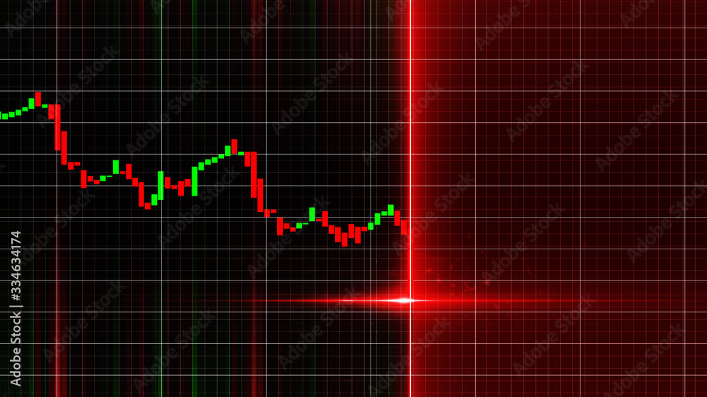 Business graph chart of stock market investment trading loss. economic slowdown. Financial chart with up trend line graph stock future trading Business graph chart of stock market investment trading loss. economic slowdown. Financial chart with up trend line graph stock future trading