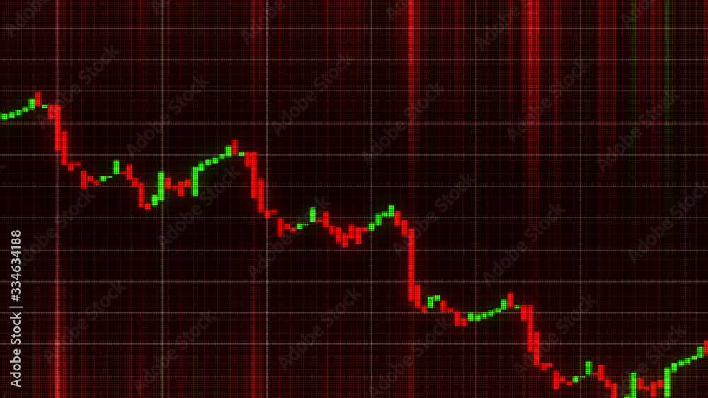 Business graph chart of stock market investment trading loss. economic slowdown. Financial chart with up trend line graph stock future trading Business graph chart of stock market investment trading loss. economic slowdown. Financial chart with up trend line graph stock future trading