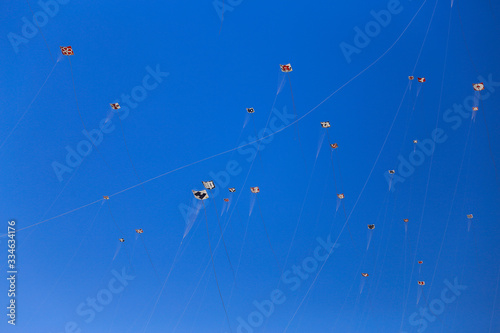 Kite festival, Hamamatsu, Japan : 2015 May 3. The most exiting kite festival in Japan is take place near the beach in the middle of country. photo