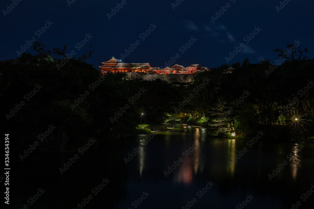 Shuri Castle, Okinawa, Japan - March 23, 2018 : First period of high season for this wonderful island in Japan. There are many peoples coming to visit one of the best castle in the country. Shuri Castle, Okinawa, Japan - March 23, 2018 : First period of high season for this wonderful island in Japan. There are many peoples coming to visit one of the best castle in the country.