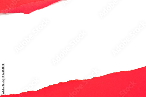 Wallpaper Mural ripped red paper isolated on white background Torontodigital.ca