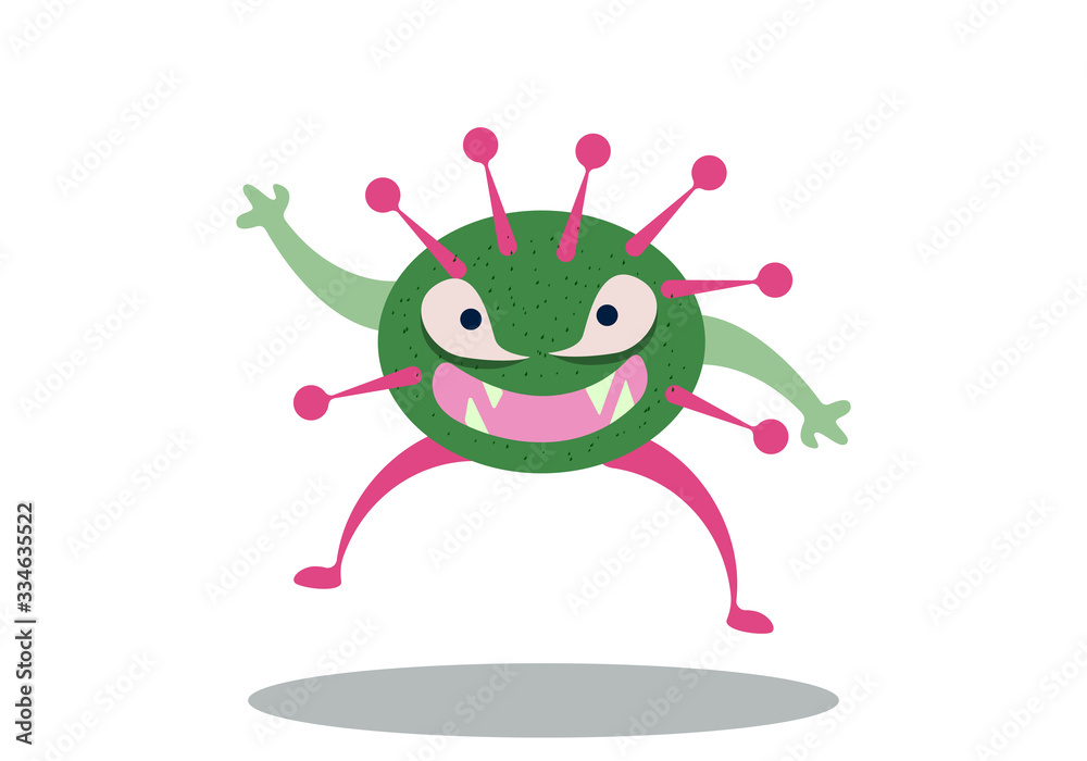 Illustration vector graphic of cute bacteria character running. Vector cartoon illustration of a virus, bacteria. Cartoon microbes. Simple vector illustration EPS10 isolated on white background. Illustration vector graphic of cute bacteria character running. Vector cartoon illustration of a virus, bacteria. Cartoon microbes. Simple vector illustration EPS10 isolated on white background.