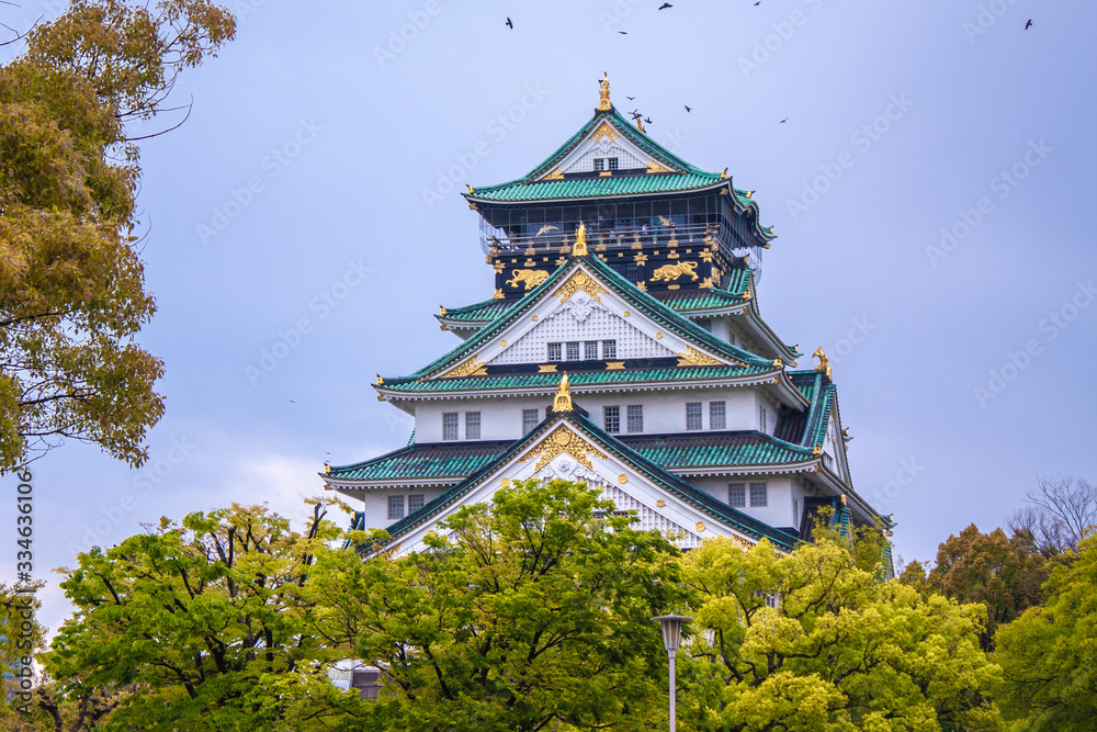 Osaka castle, the most famous landmark in Osaka, Japan. Osaka castle, the most famous landmark in Osaka, Japan.