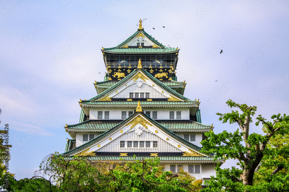 Osaka castle, the most famous landmark in Osaka, Japan. Osaka castle, the most famous landmark in Osaka, Japan.