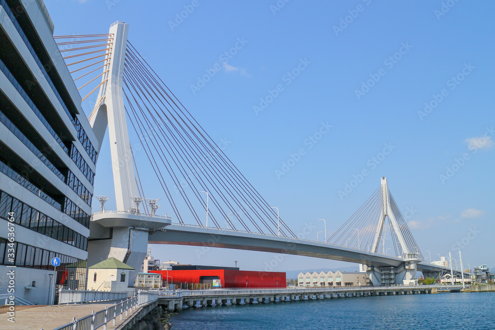 Obraz premium Aomori suspension bridge.
