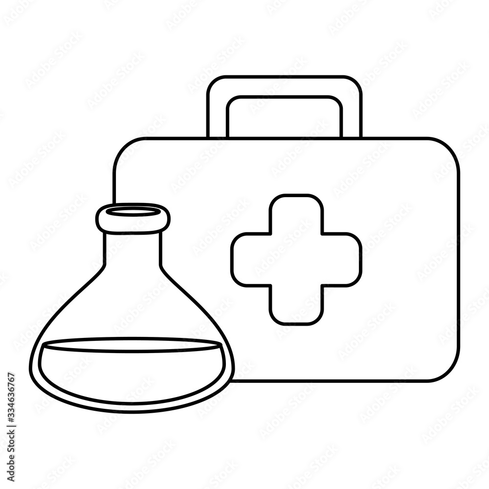 first aid kit with tube test isolated icon vector illustration design first aid kit with tube test isolated icon vector illustration design