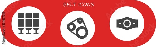 belt icon set