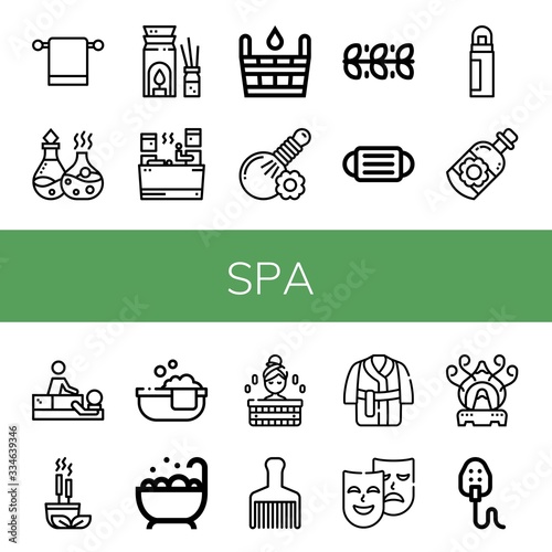spa icon set