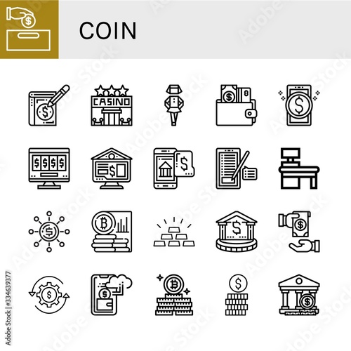 coin icon set