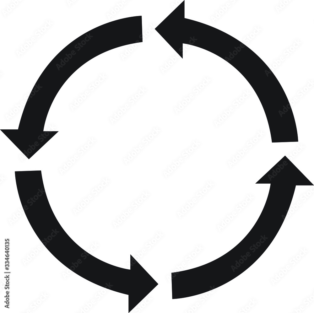 Arrow Recycling vector icon isolated Arrow Recycling vector icon isolated