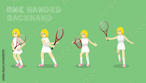 Manga Woman One Handed Backhand Tennis Set Tutorial
