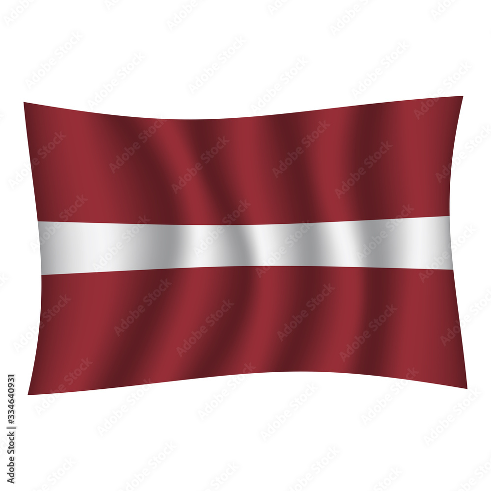 Latvia flag background with cloth texture. Latvia Flag vector illustration eps10. - Vector