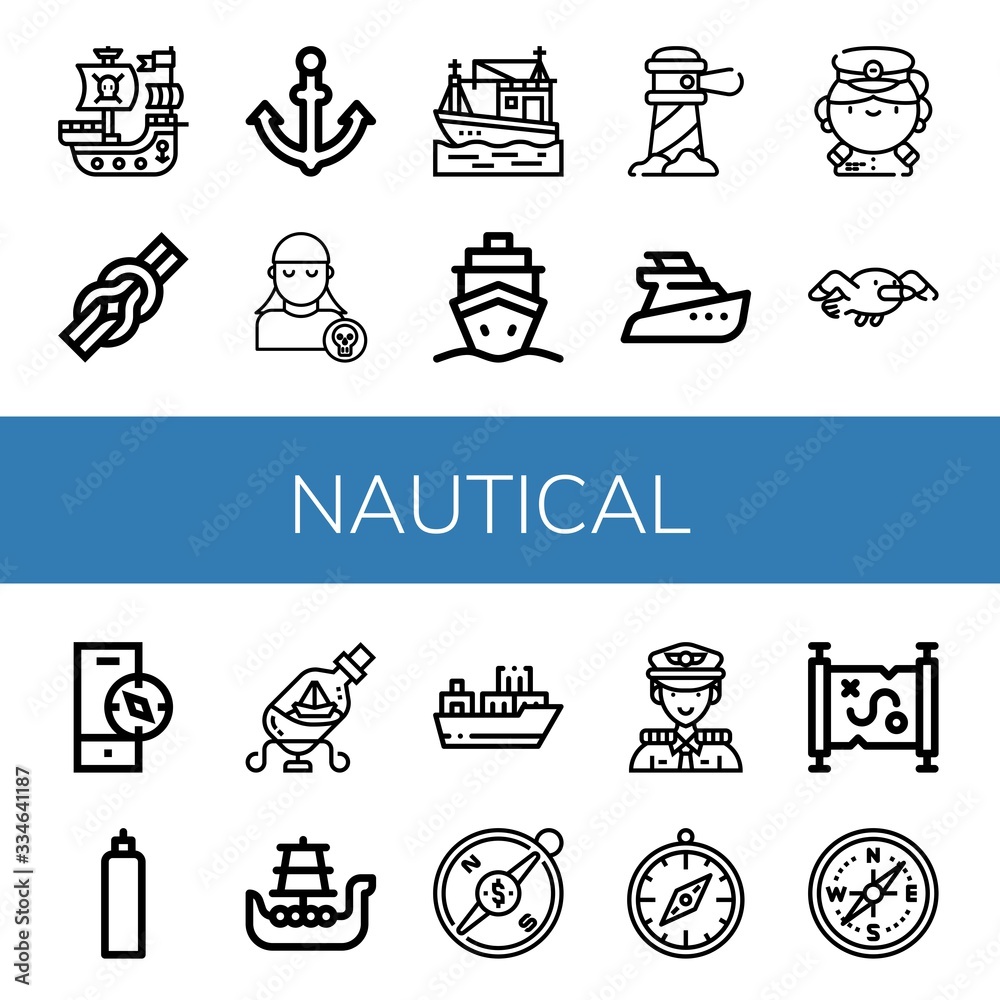 nautical icon set