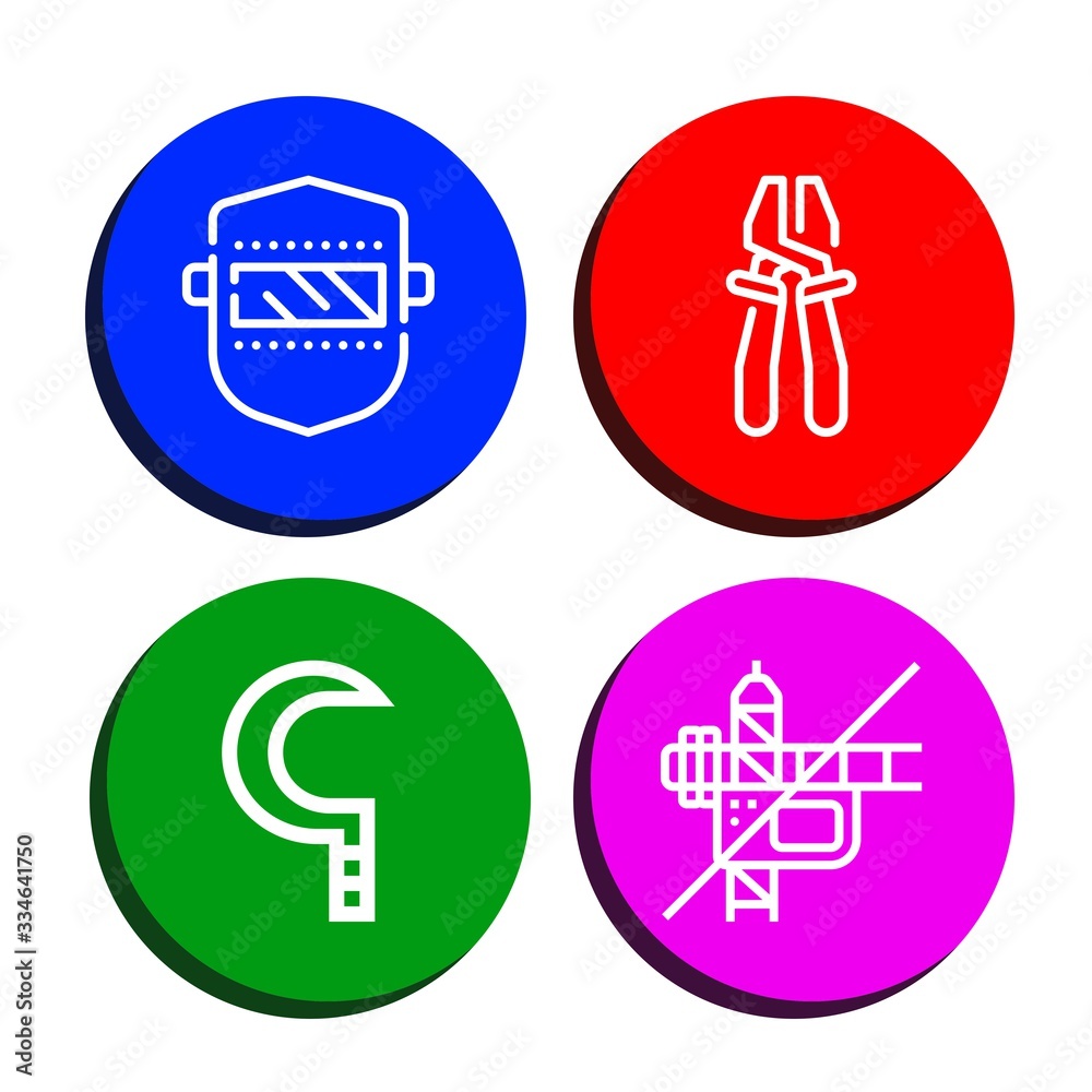 Set of hammer icons Set of hammer icons