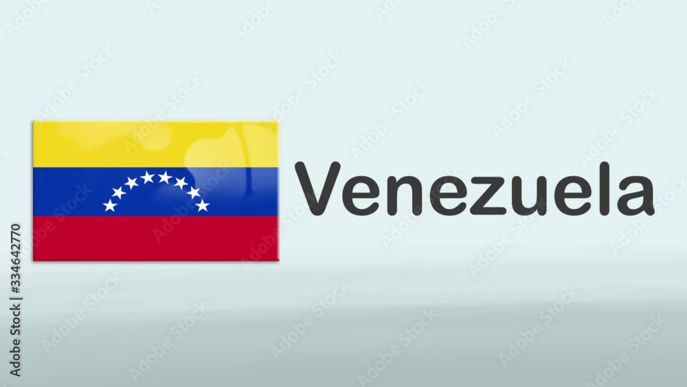 3d Presentation promo intro in white background with a colorful ribon of the flag and country of Venezuela 3d Presentation promo intro in white background with a colorful ribon of the flag and country of Venezuela