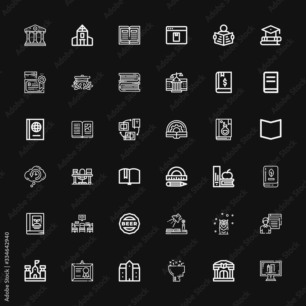 Editable 36 university icons for web and mobile Editable 36 university icons for web and mobile